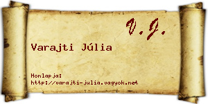Varajti Júlia névjegykártya